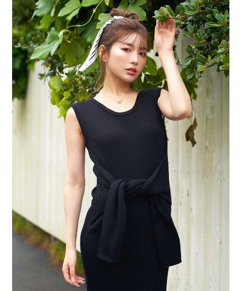 Darich(ダーリッチ)の「ウエストマークニットワンピース(ワンピース・レディース・イエロー/ピンク/サックスブルー/ブラック/オレンジ・FREE)」の17枚目の写真
