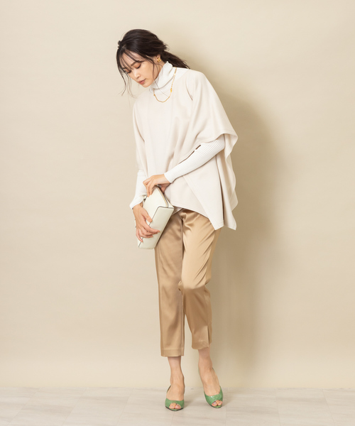 qualite（カリテ）の「ポンチョプルオーバー（Tシャツ/カットソー・レディース・チャコールグレー/ベージュ・フリー）」の15枚目の写真