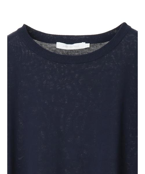 AMERICAN HOLIC（アメリカンホリック）の「バックドレープフレンチスリーブニットプルオーバー　＊（ニット/セーター・レディース・ブラック/ネイビー/ブラウン/アイボリー/グレイッシュベージュ・M/L）」の18枚目の写真