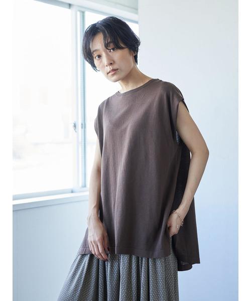 AMERICAN HOLIC（アメリカンホリック）の「バックドレープフレンチスリーブニットプルオーバー　＊（ニット/セーター・レディース・ブラック/ネイビー/ブラウン/アイボリー/グレイッシュベージュ・M/L）」の4枚目の写真