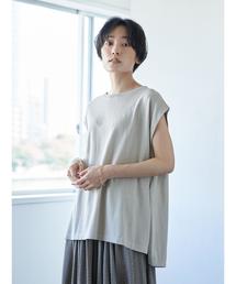 バックドレープフレンチスリーブニットプルオーバー　＊
