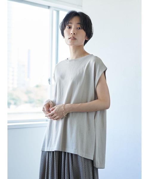 AMERICAN HOLIC（アメリカンホリック）の「バックドレープフレンチスリーブニットプルオーバー　＊（ニット/セーター・レディース・ブラック/ネイビー/ブラウン/アイボリー/グレイッシュベージュ・M/L）」の5枚目の写真