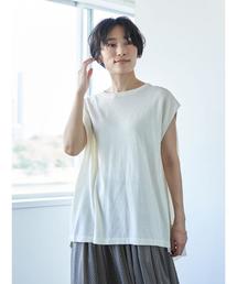 AMERICAN HOLIC | バックドレープフレンチスリーブニットプルオーバー　＊(ニット/セーター)