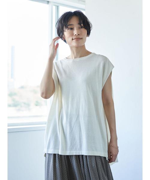 AMERICAN HOLIC（アメリカンホリック）の「バックドレープフレンチスリーブニットプルオーバー　＊（ニット/セーター・レディース・ブラック/ネイビー/ブラウン/アイボリー/グレイッシュベージュ・M/L）」の2枚目の写真