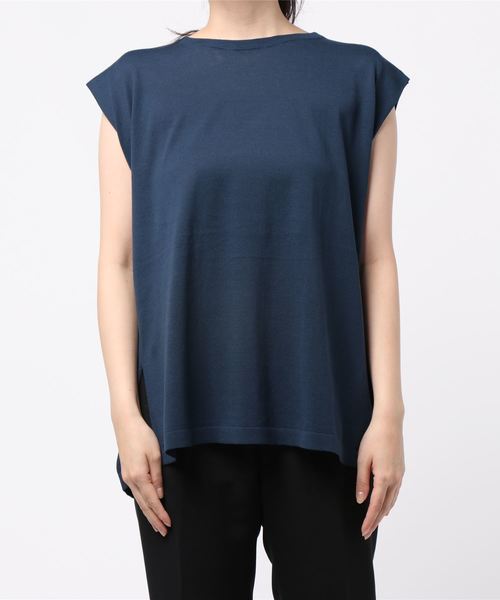 AMERICAN HOLIC（アメリカンホリック）の「バックドレープフレンチスリーブニットプルオーバー　＊（ニット/セーター・レディース・ブラック/ネイビー/ブラウン/アイボリー/グレイッシュベージュ・M/L）」の7枚目の写真