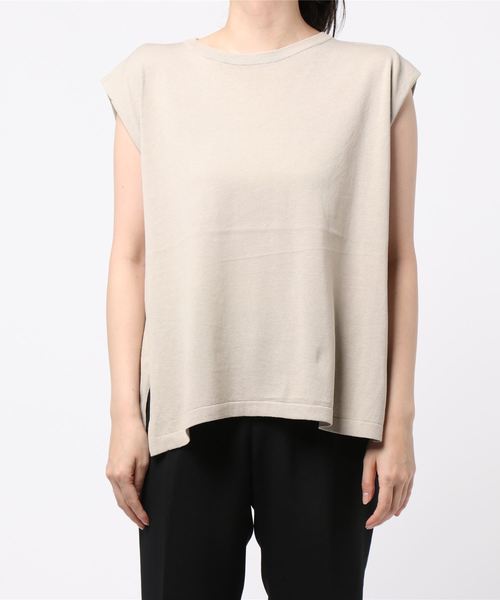 AMERICAN HOLIC（アメリカンホリック）の「バックドレープフレンチスリーブニットプルオーバー　＊（ニット/セーター・レディース・ブラック/ネイビー/ブラウン/アイボリー/グレイッシュベージュ・M/L）」の6枚目の写真