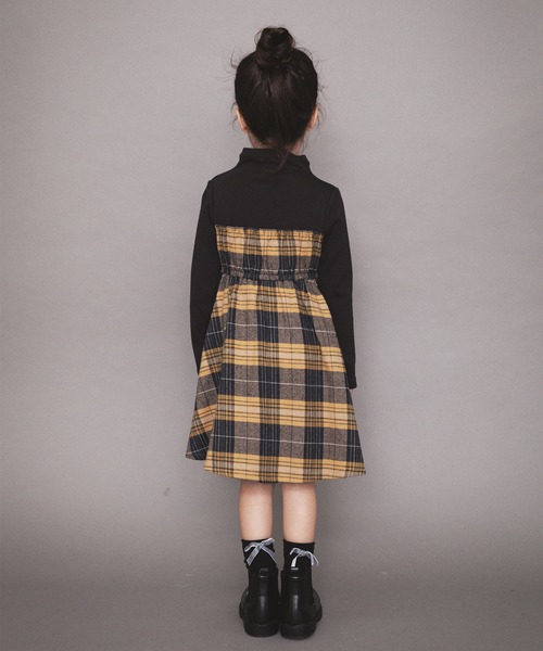 BRANSHES（ブランシェス）の「チェック柄ドッキングワンピース（ワンピース・キッズ・ベージュ/ネイビー・80ｃｍ/100cm/110cm/150cm/140cm/120cm/90cm/130cm）」の11枚目の写真