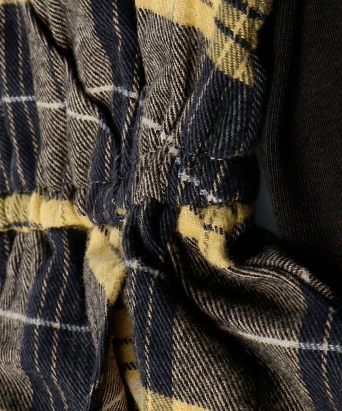 BRANSHES（ブランシェス）の「チェック柄ドッキングワンピース（ワンピース・キッズ・ベージュ/ネイビー・80ｃｍ/100cm/110cm/150cm/140cm/120cm/90cm/130cm）」の5枚目の写真