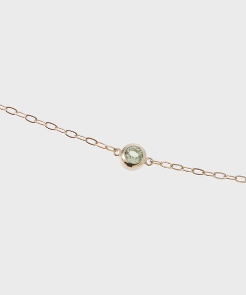 美品★COCOSHNIK K10 YG ブレスレット ペリドット WEB限定】K10スピリチュアルストーン（ペリドット）ブレスレット