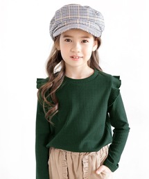 長袖リブトップス