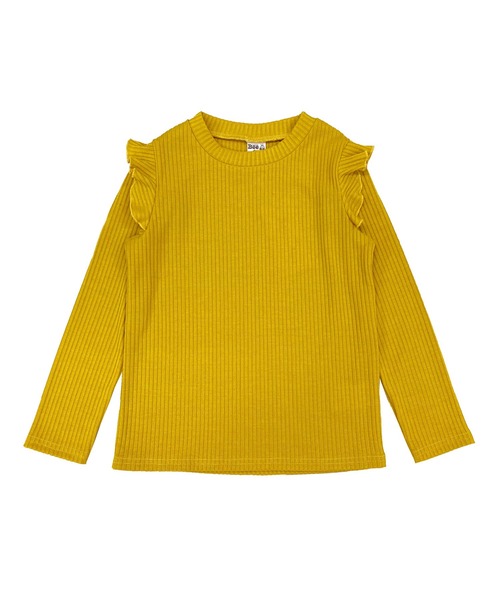 Bee des Bee（ビーデスビー）の「長袖リブトップス（ニット/セーター・キッズ・ライトブルー/ブラック/ベージュ/ピンク/マスタード/ダークベージュ/グレー/ネイビー/ホワイト/モスグリーン/ラベンダー/ダークブラウン・110cm/100cm/120cm/130cm/140cm/150cm）」の11枚目の写真