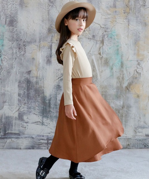 Bee des Bee（ビーデスビー）の「長袖リブトップス（ニット/セーター・キッズ・ライトブルー/ブラック/ベージュ/ピンク/マスタード/ダークベージュ/グレー/ネイビー/ホワイト/モスグリーン/ラベンダー/ダークブラウン・110cm/100cm/120cm/130cm/140cm/150cm）」の19枚目の写真