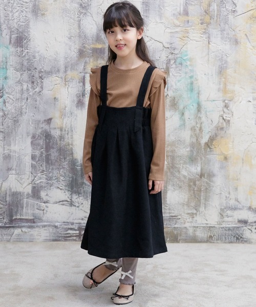 Bee des Bee（ビーデスビー）の「長袖リブトップス（ニット/セーター・キッズ・ライトブルー/ブラック/ベージュ/ピンク/マスタード/ダークベージュ/グレー/ネイビー/ホワイト/モスグリーン/ラベンダー/ダークブラウン・110cm/100cm/120cm/130cm/140cm/150cm）」の20枚目の写真