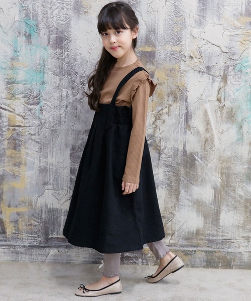 Bee des Bee（ビーデスビー）の「長袖リブトップス（ニット/セーター・キッズ・ライトブルー/ブラック/ベージュ/ピンク/マスタード/ダークベージュ/グレー/ネイビー/ホワイト/モスグリーン/ラベンダー/ダークブラウン・110cm/100cm/120cm/130cm/140cm/150cm）」の21枚目の写真