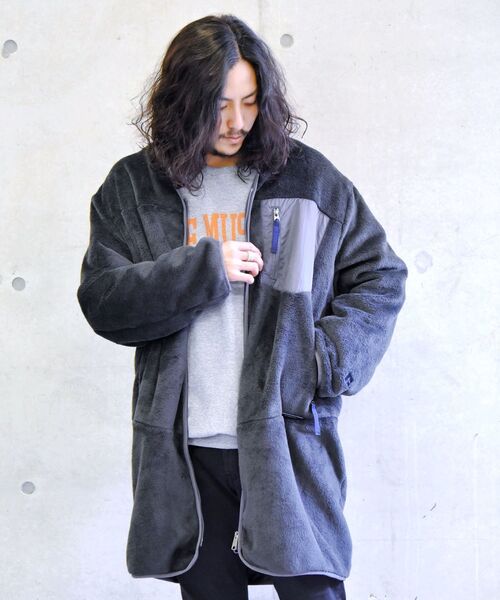 極上品 REMILLA ネイビー ノーカラーフリースボアジャケット　Lサイズ New Balance（ニューバランス） メンズ レディス バスケットボール