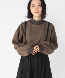 【リンネル1月号掲載商品】チェックジャガードハイネックプルオーバー