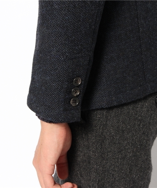 NANO universe（ナノユニバース）の「TWEED Senza Interlno JK（テーラードジャケット・メンズ・ネイビー/グリーン/ブラウン・48/44/46）」の15枚目の写真
