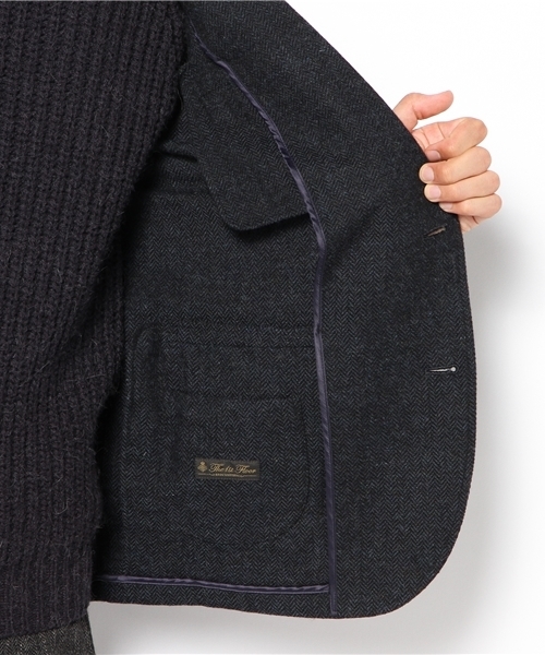 NANO universe（ナノユニバース）の「TWEED Senza Interlno JK（テーラードジャケット・メンズ・ネイビー/グリーン/ブラウン・48/44/46）」の9枚目の写真