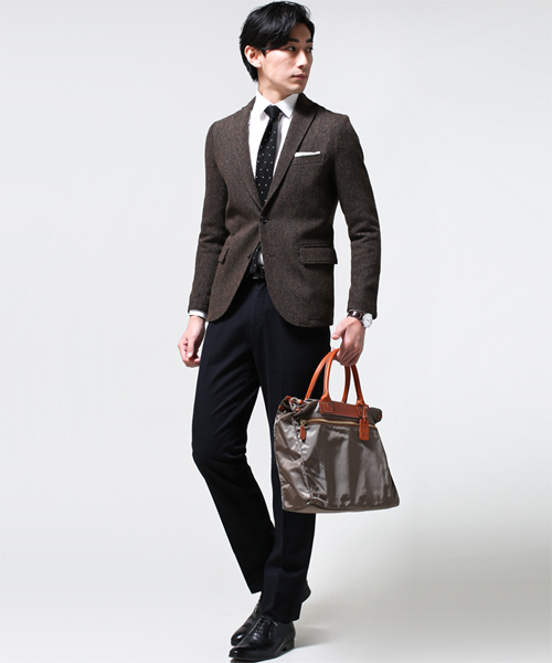 NANO universe（ナノユニバース）の「TWEED Senza Interlno JK（テーラードジャケット・メンズ・ネイビー/グリーン/ブラウン・48/44/46）」の19枚目の写真