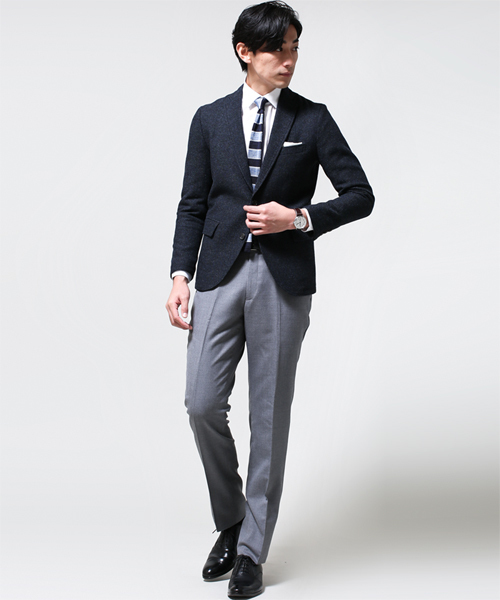 NANO universe（ナノユニバース）の「TWEED Senza Interlno JK（テーラードジャケット・メンズ・ネイビー/グリーン/ブラウン・48/44/46）」の21枚目の写真