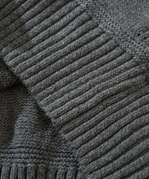 aimoha（アイモハ）の「モックネックエルボーパッチ ニットセーター (AW)（ニット/セーター・メンズ・グレー/レッド/ブルー/キャメル/オフホワイト/スミクロ/ブラック×グリーン・MEDIUM/LARGE/X-LARGE/XX-LARGE/XXXX-LARGE/XXXXX-LARGE/XXX-LARGE）」の19枚目の写真