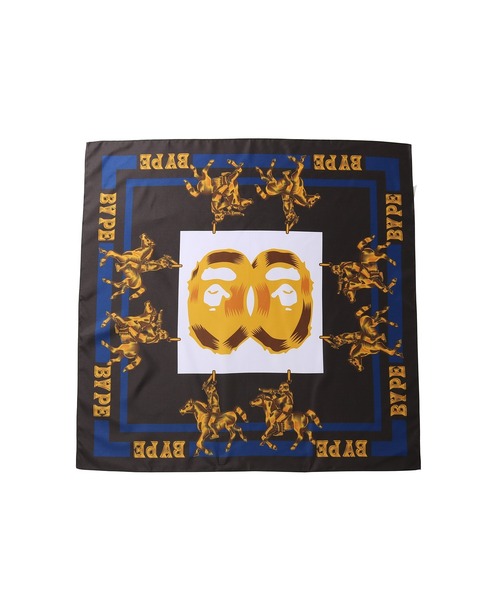 A Bathing Ape monogram logo ストール マフラー A BATHING APE - A BATHING APE アベイシングエイプ マフラー