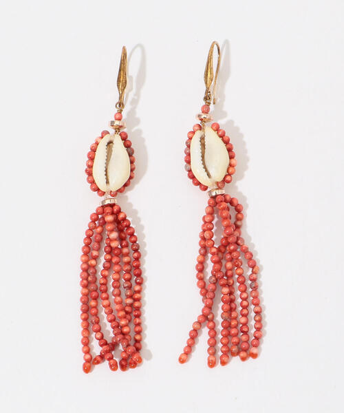 ISABEL MARANT MALEBO シェルモチーフフリンジピアス