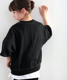 classicalelf | キッズ ステッチで1+。ゆったり5分袖スウェット(Tシャツ/カットソー)