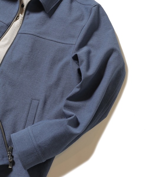 MEN'S BIGI（メンズビギ）の「【RIRANCHA】吸水速乾ストレッチブッチャーブルゾン（ブルゾン・メンズ・ブラウン/ブルー/キナリ・03/01/02）」の14枚目の写真