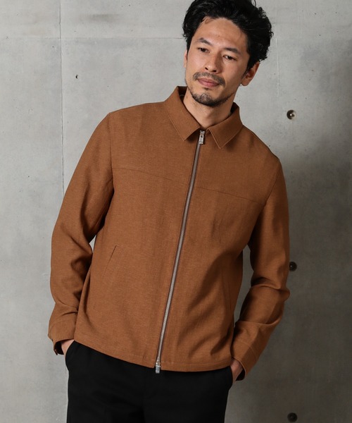 MEN'S BIGI（メンズビギ）の「【RIRANCHA】吸水速乾ストレッチブッチャーブルゾン（ブルゾン・メンズ・ブラウン/ブルー/キナリ・03/01/02）」の7枚目の写真