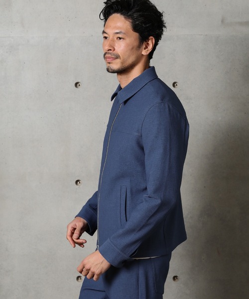 MEN'S BIGI（メンズビギ）の「【RIRANCHA】吸水速乾ストレッチブッチャーブルゾン（ブルゾン・メンズ・ブラウン/ブルー/キナリ・03/01/02）」の22枚目の写真