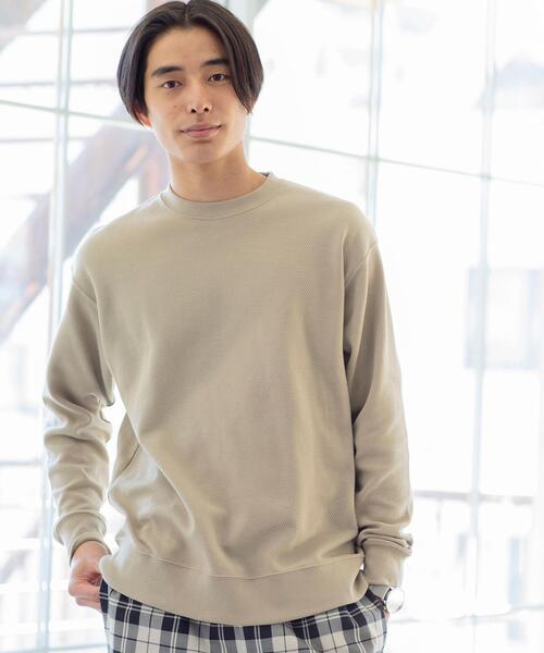 coen(コーエン)の「ウラケカルゼクルーネックカットソー(Tシャツ/カットソー・メンズ・ブラック/ベージュ・LARGE/MEDIUM/SMALL/X-LARGE)」の2枚目の写真