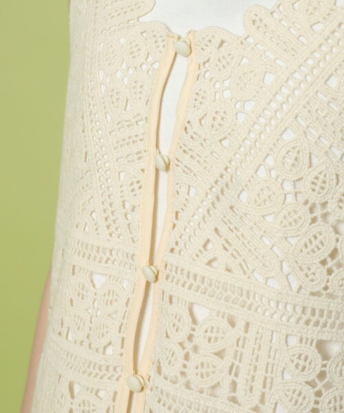 FREAK'S STORE（フリークスストア）の「ノースリーブインナー付きキャミソール（Tシャツ/カットソー・レディース・ブラック/オフホワイト・ﾌﾘ-）」の17枚目の写真