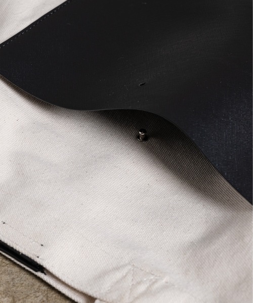 KUUUPY(クーピー)の「Canvas Tote Bag - キャンバストートバッグ(トートバッグ・メンズ・ブラック/グレー/アイボリー/カーキ/ライトブルー/ホワイト×ブラック/ブラック×ホワイト・FREE)」の20枚目の写真