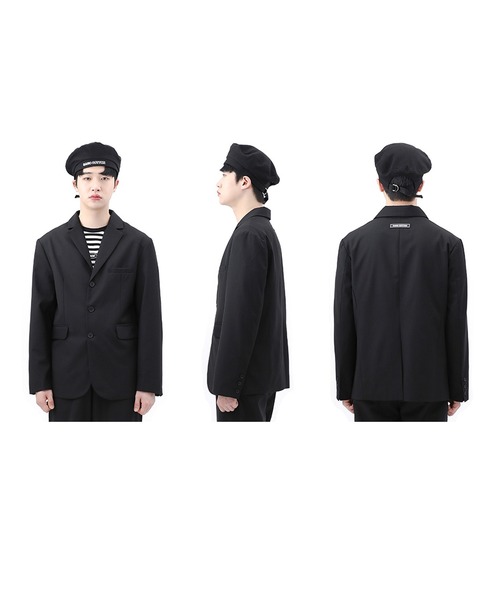 BASIC COTTON（ベーシックコットン）の「『BASIC COTTON/ベーシックコットン』BASIC beret/ユニセックス ベーシックベレー帽（ハンチング/ベレー帽・レディース・ブラック・FREE）」の2枚目の写真