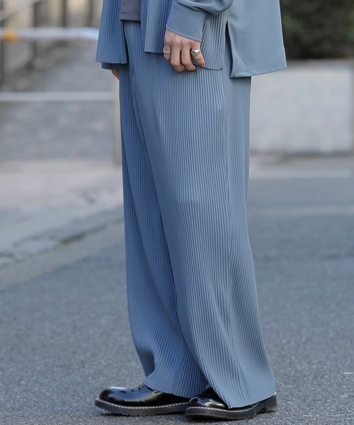 ADMIX/ATELIER SAB MEN（アドミックスアトリエサブメン）の「クレープ タック プリーツ ワイド バギー イージー パンツ セットアップ対応可（スラックス・メンズ・グレイッシュベージュ/グレー/グレイッシュブルー/ブラック・48/50）」の20枚目の写真