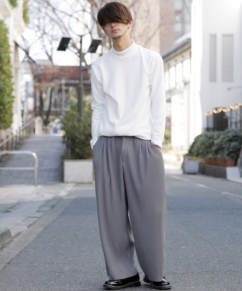 ADMIX/ATELIER SAB MEN（アドミックスアトリエサブメン）の「クレープ タック プリーツ ワイド バギー イージー パンツ セットアップ対応可（スラックス・メンズ・グレイッシュベージュ/グレー/グレイッシュブルー/ブラック・48/50）」の5枚目の写真