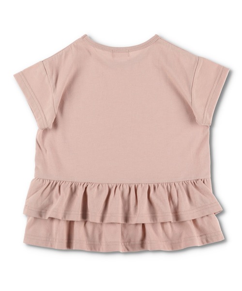 BRANSHES（ブランシェス）の「【WEB限定】後ろ2段フリル半袖Tシャツ（Tシャツ/カットソー・キッズ・ベージュ/カーキ/ピンクベージュ/オフホワイト/ライトグリーン・110cm/100cm/120cm/150cm/130cm/140cm）」の5枚目の写真