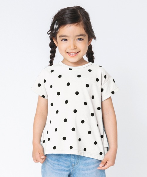 BRANSHES（ブランシェス）の「【WEB限定】後ろ2段フリル半袖Tシャツ（Tシャツ/カットソー・キッズ・ベージュ/カーキ/ピンクベージュ/オフホワイト/ライトグリーン・110cm/100cm/120cm/150cm/130cm/140cm）」の2枚目の写真