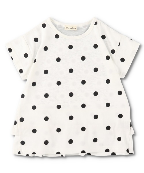 BRANSHES（ブランシェス）の「【WEB限定】後ろ2段フリル半袖Tシャツ（Tシャツ/カットソー・キッズ・ベージュ/カーキ/ピンクベージュ/オフホワイト/ライトグリーン・110cm/100cm/120cm/150cm/130cm/140cm）」の22枚目の写真