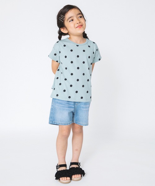 BRANSHES（ブランシェス）の「【WEB限定】後ろ2段フリル半袖Tシャツ（Tシャツ/カットソー・キッズ・ベージュ/カーキ/ピンクベージュ/オフホワイト/ライトグリーン・110cm/100cm/120cm/150cm/130cm/140cm）」の11枚目の写真