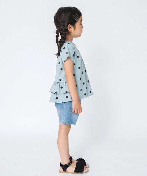 BRANSHES（ブランシェス）の「【WEB限定】後ろ2段フリル半袖Tシャツ（Tシャツ/カットソー・キッズ・ベージュ/カーキ/ピンクベージュ/オフホワイト/ライトグリーン・110cm/100cm/120cm/150cm/130cm/140cm）」の12枚目の写真