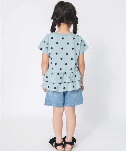 BRANSHES（ブランシェス）の「【WEB限定】後ろ2段フリル半袖Tシャツ（Tシャツ/カットソー・キッズ・ベージュ/カーキ/ピンクベージュ/オフホワイト/ライトグリーン・110cm/100cm/120cm/150cm/130cm/140cm）」の13枚目の写真