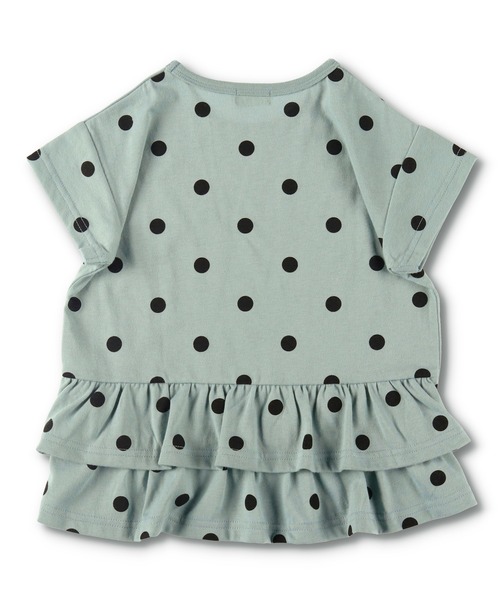 BRANSHES（ブランシェス）の「【WEB限定】後ろ2段フリル半袖Tシャツ（Tシャツ/カットソー・キッズ・ベージュ/カーキ/ピンクベージュ/オフホワイト/ライトグリーン・110cm/100cm/120cm/150cm/130cm/140cm）」の14枚目の写真