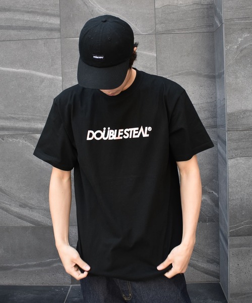 DOUBLE STEAL（ダブルスティール）の「Flower LOGO ヘビーウェイトTシャツ（Tシャツ/カットソー・メンズ・ブラック×ピンク/ブラック×グレー/ホワイト×グレー/ホワイト×ピンク・MEDIUM/X-LARGE/XX-LARGE/LARGE）」の9枚目の写真