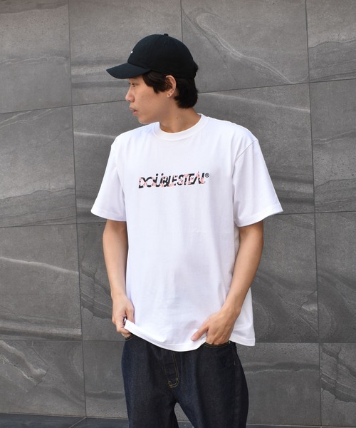 DOUBLE STEAL（ダブルスティール）の「Flower LOGO ヘビーウェイトTシャツ（Tシャツ/カットソー・メンズ・ブラック×ピンク/ブラック×グレー/ホワイト×グレー/ホワイト×ピンク・MEDIUM/X-LARGE/XX-LARGE/LARGE）」の13枚目の写真