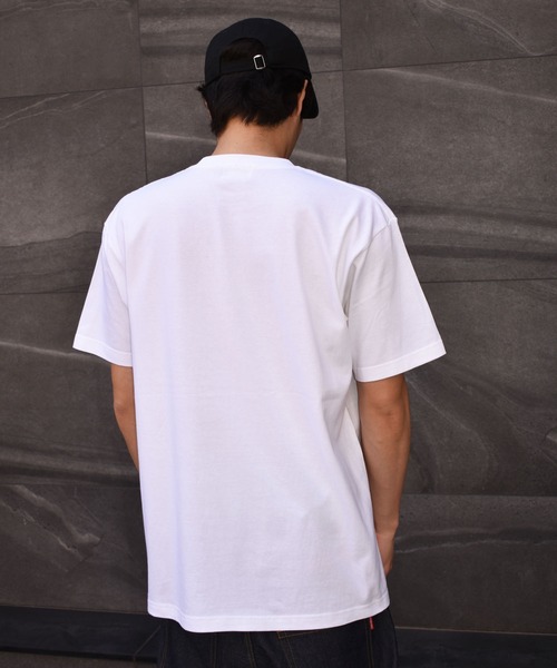 DOUBLE STEAL（ダブルスティール）の「Flower LOGO ヘビーウェイトTシャツ（Tシャツ/カットソー・メンズ・ブラック×ピンク/ブラック×グレー/ホワイト×グレー/ホワイト×ピンク・MEDIUM/X-LARGE/XX-LARGE/LARGE）」の14枚目の写真