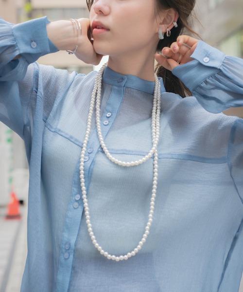 Heather（ヘザー）の「ロングネックレス　946549（ネックレス・レディース・ホワイト・ONESIZE）」の6枚目の写真