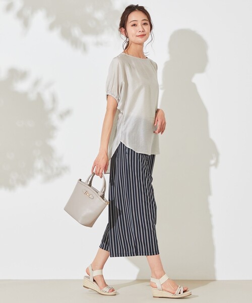 ANY SIS(エニィスィス)の「【UVケア】エアリードレープスムース ワイドパンツ(その他パンツ・レディース・ホワイト系1/ネイビー系/ネイビー系1/パイングリーン系・1/2/3)」の8枚目の写真