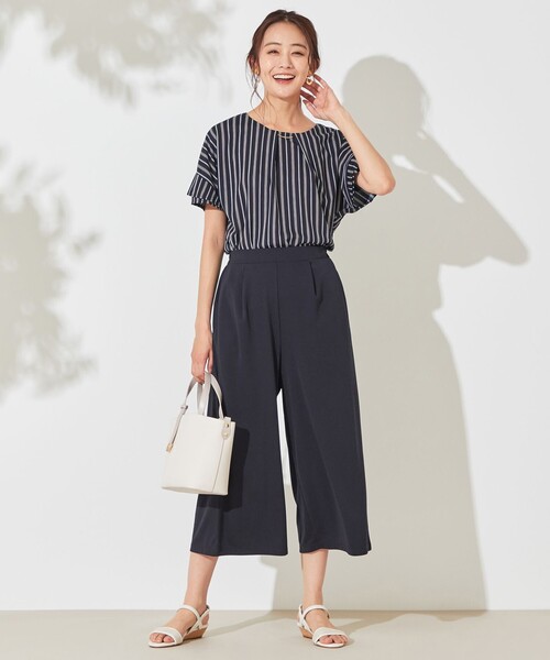 ANY SIS(エニィスィス)の「【UVケア】エアリードレープスムース ワイドパンツ(その他パンツ・レディース・ホワイト系1/ネイビー系/ネイビー系1/パイングリーン系・1/2/3)」の10枚目の写真